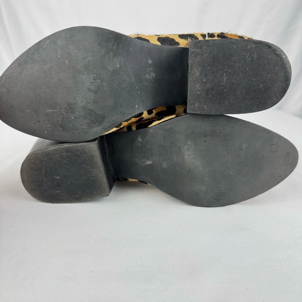 Steve Madden Leopard Print Calf Hair Ankle Bootie - Picture 8 of 11